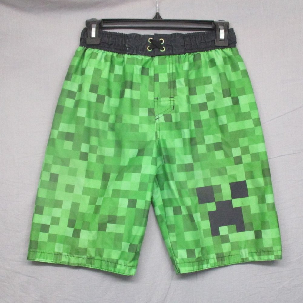 Minecraft Swim Trunks Green Boys Size |‎ L